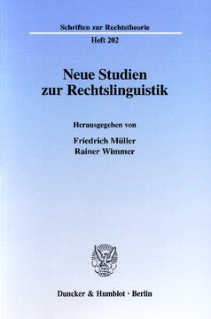 Neue Studien zur Rechtslinguistik: Dem Gedenken an Bernd Jeand'Heur