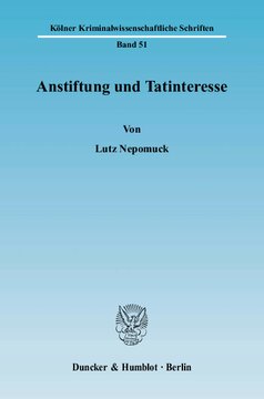 Anstiftung und Tatinteresse
