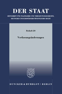 Verfassungsänderungen: Tagung der Vereinigung für Verfassungsgeschichte in Hofgeismar vom 15. bis 17. März 2010