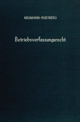 Betriebsverfassungsrecht: Ein Lehrbuch