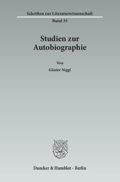 Studien zur Autobiographie