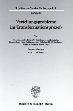 Verteilungsprobleme im Transformationsprozeß