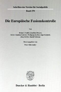 Die Europäische Fusionskontrolle