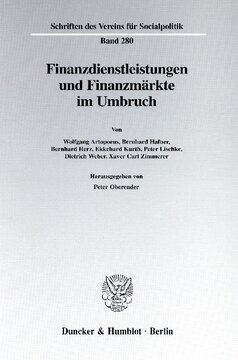 Finanzdienstleistungen und Finanzmärkte im Umbruch