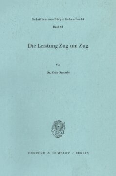 Die Leistung Zug um Zug