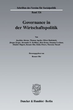 Governance in der Wirtschaftspolitik