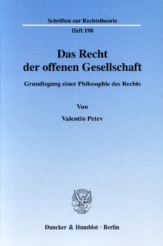 Das Recht der offenen Gesellschaft: Grundlegung einer Philosophie des Rechts