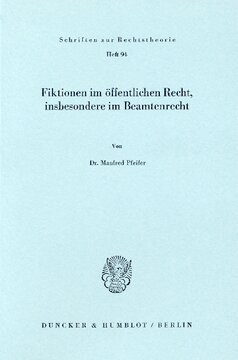 Fiktionen im öffentlichen Recht, insbesondere im Beamtenrecht