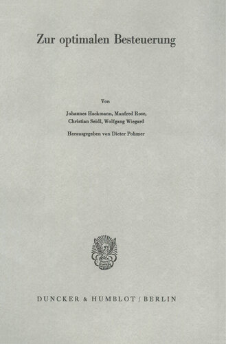 Zur optimalen Besteuerung