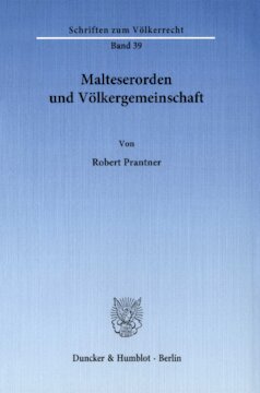 Malteserorden und Völkergemeinschaft