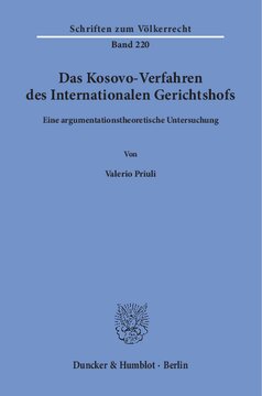 Das Kosovo-Verfahren des Internationalen Gerichtshofs: Eine argumentationstheoretische Untersuchung