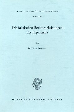 Die faktischen Beeinträchtigungen des Eigentums