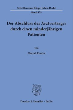 Der Abschluss des Arztvertrages durch einen minderjährigen Patienten