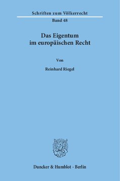 Das Eigentum im europäischen Recht