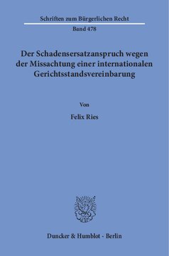 Der Schadensersatzanspruch wegen der Missachtung einer internationalen Gerichtsstandsvereinbarung
