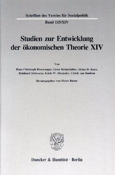 Johann Heinrich von Thünen als Wirtschaftstheoretiker: Studien zur Entwicklung der ökonomischen Theorie XIV