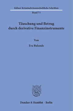 Täuschung und Betrug durch derivative Finanzinstrumente