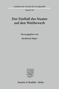 Der Einfluß des Staates auf den Wettbewerb