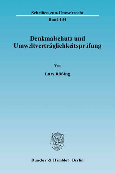 Denkmalschutz und Umweltverträglichkeitsprüfung