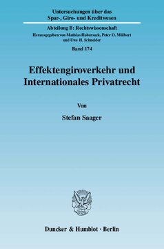 Effektengiroverkehr und Internationales Privatrecht