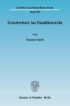 Geschwister im Familienrecht