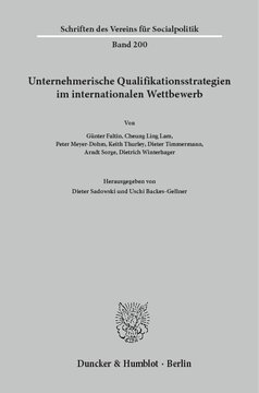 Unternehmerische Qualifikationsstrategien im internationalen Wettbewerb