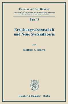 Erziehungswissenschaft und Neue Systemtheorie