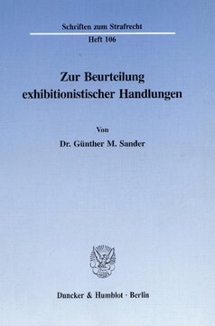 Zur Beurteilung exhibitionistischer Handlungen