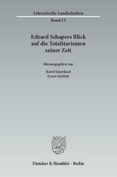 Edzard Schapers Blick auf die Totalitarismen seiner Zeit