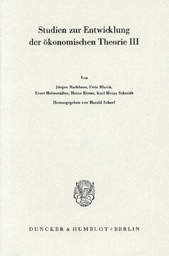 Bedeutung und Fortwirkung der Physiokraten: Studien zur Entwicklung der ökonomischen Theorie III