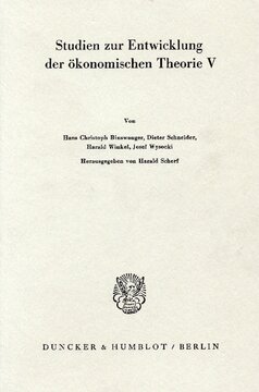 Deutsche Nationalökonomie zu Beginn des 19. Jahrhunderts: Studien zur Entwicklung der ökonomischen Theorie V