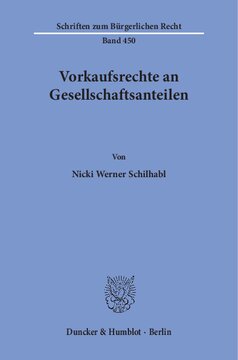 Vorkaufsrechte an Gesellschaftsanteilen