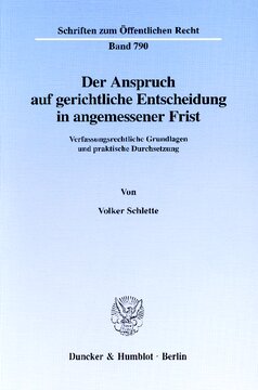 Der Anspruch auf gerichtliche Entscheidung in angemessener Frist: Verfassungsrechtliche Grundlagen und praktische Durchsetzung