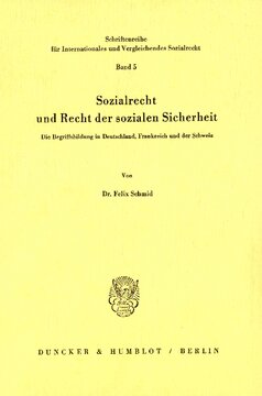 Sozialrecht und Recht der sozialen Sicherheit: Die Begriffsbildung in Deutschland, Frankreich und der Schweiz