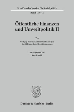 Öffentliche Finanzen und Umweltpolitik II