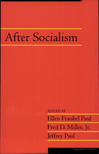 After Socialism: Volume 20, Part 1 (Social Philosophy and Policy) (v. 20)