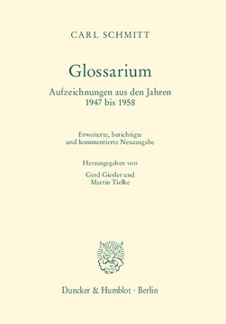 Glossarium: Aufzeichnungen aus den Jahren 1947 bis 1958