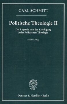 Politische Theologie II: Die Legende von der Erledigung jeder Politischen Theologie