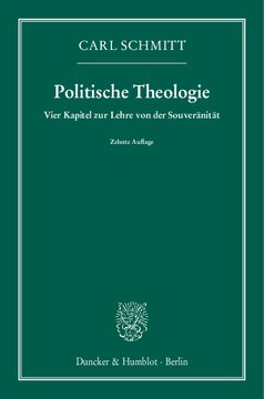 Politische Theologie: Vier Kapitel zur Lehre von der Souveränität