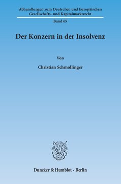 Der Konzern in der Insolvenz