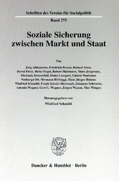 Soziale Sicherung zwischen Markt und Staat