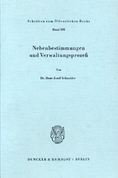 Nebenbestimmungen und Verwaltungsprozeß