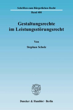 Gestaltungsrechte im Leistungsstörungsrecht
