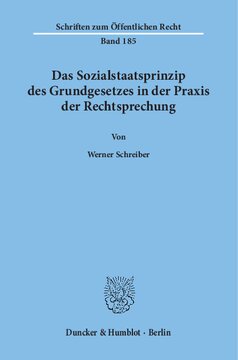 Das Sozialstaatsprinzip des Grundgesetzes in der Praxis der Rechtsprechung