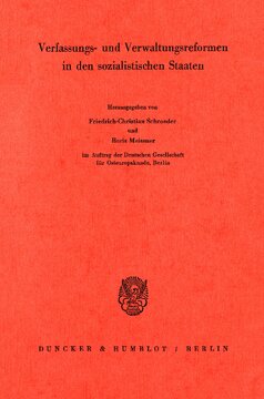 Verfassungs- und Verwaltungsreformen in den sozialistischen Staaten