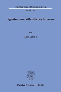 Eigentum und öffentliches Interesse