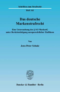 Das deutsche Markenstrafrecht: Eine Untersuchung des § 143 MarkenG unter Berücksichtigung europarechtlicher Einflüsse