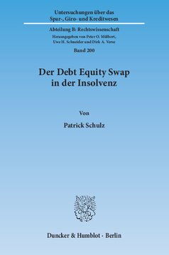 Der Debt Equity Swap in der Insolvenz