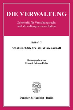 Staatsrechtslehre als Wissenschaft