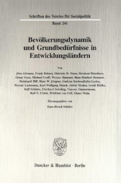 Bevölkerungsdynamik und Grundbedürfnisse in Entwicklungsländern